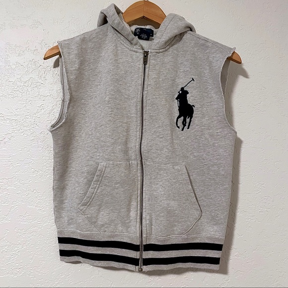 Polo Ralph Lauren Other - ⭐️SOLD⭐️ Polo Ralph Lauren Zip Up Vest Hoodie Boys Size M (10-12).